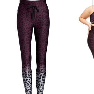 Good American Clinched waist ombré leopard legging